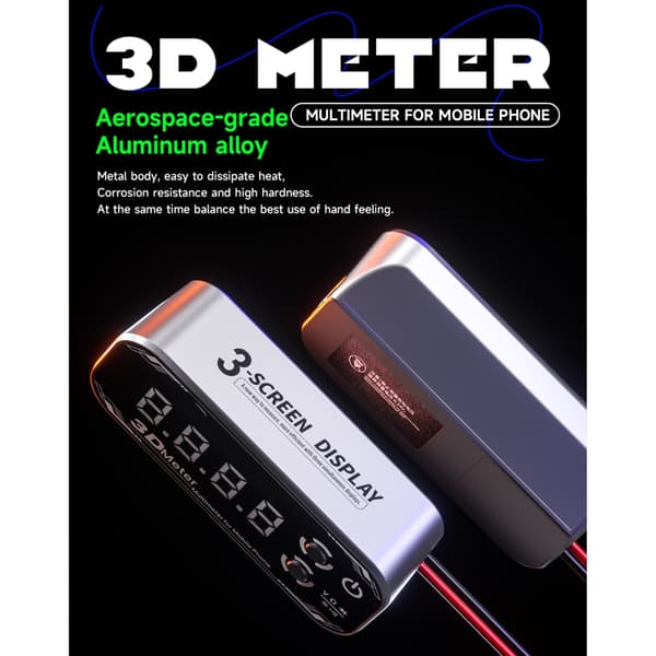 Multifunktionell Digital Testare 2000mAh Batteri Elektrisk Komponentmätning