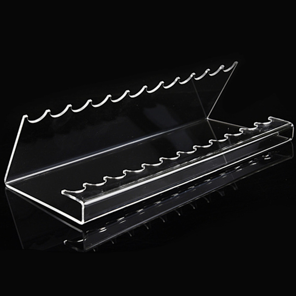 Multifunktionel akryl penneholder display stativ Akryl pen display stand 12-slots øjenbryn pen stand makeup børste stativ