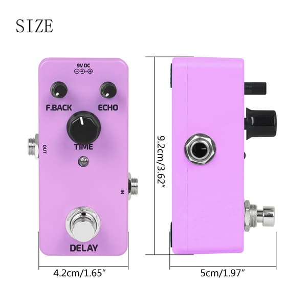 DC9V Mini Single Effect Pedaler Gitar Delay Pedal Delay Gitar Effektpedal