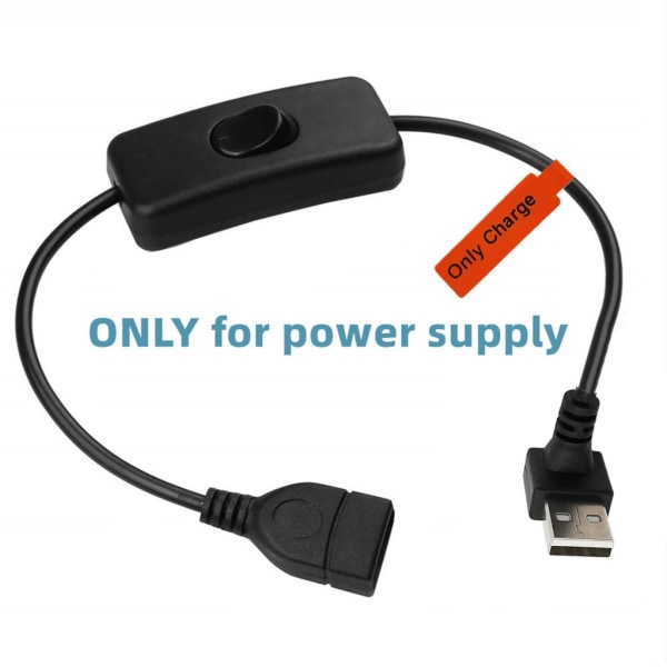 Upp/Ner/Vänster/Höger böj power , USB förlängningssladd med switchar Förlängningskabel för USB -laddare/LED-lampor null - Right bend