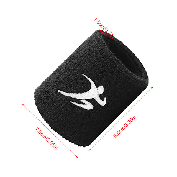 Sports Wristband for Men Women Moisture Wicking Athletic Sweatband White