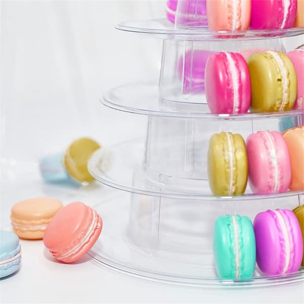Stabelbart kakeholder dessertdisplaystativ PET-materiale kakestativ