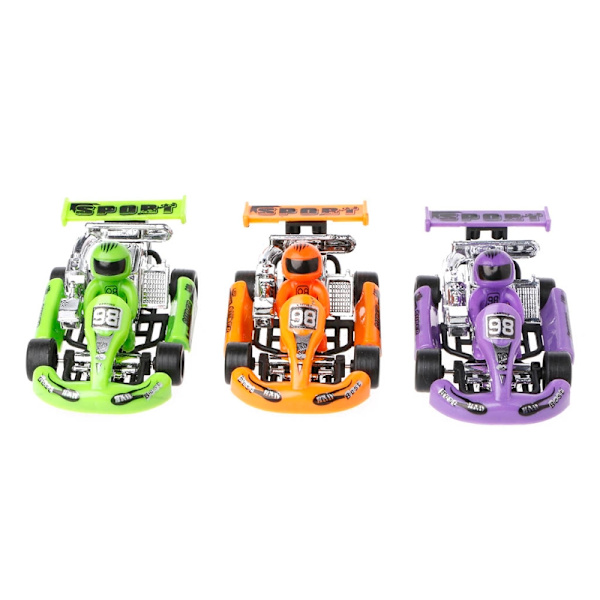 Seosautomalli Go-Kart kilpapeli urheiluajoneuvon muovimoottorilla vedettävä lelu