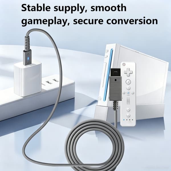 Spelkonsol Laddningskabel 1.8M USB Typ C Strömkabel Grå
