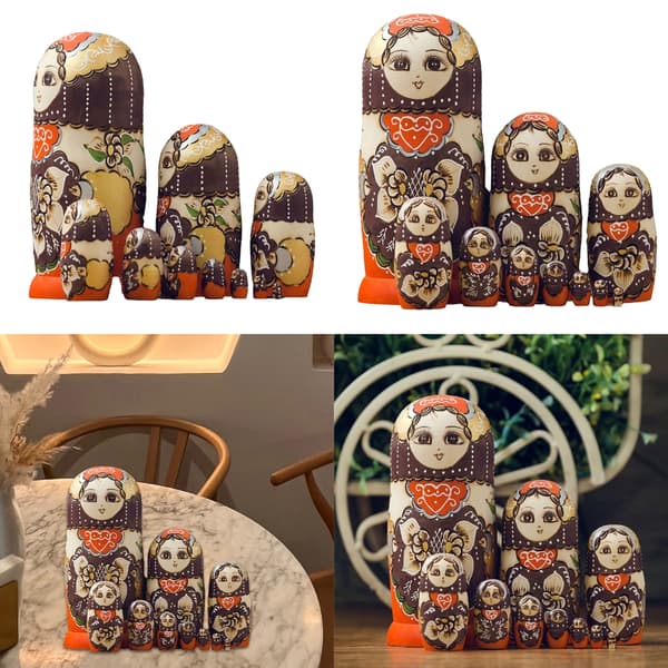 10-lagers handgjorda Matryoshka samlarobjekt ryska \"nesting dolls\" souvenirpresenter