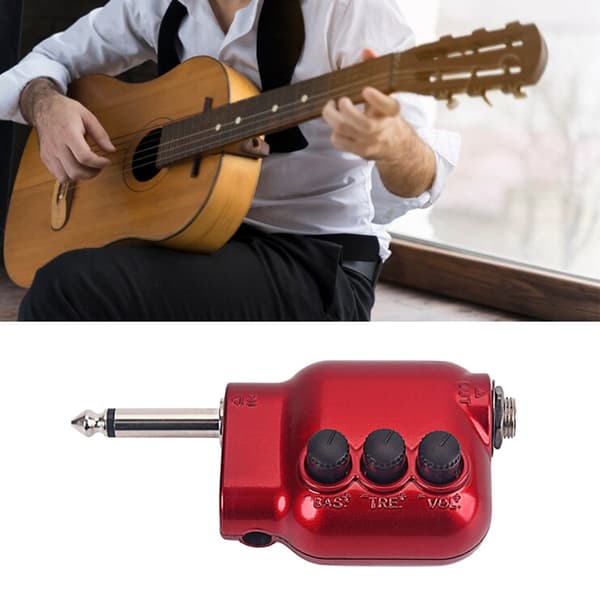 Kompakt Lättviktig Akustisk Gitarrförförstärkare Preamp För Gitarr