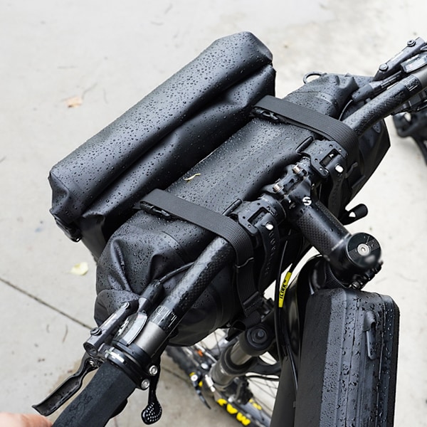 2-delad vattentät styrväska cykelväska, främre rör, cykelväska