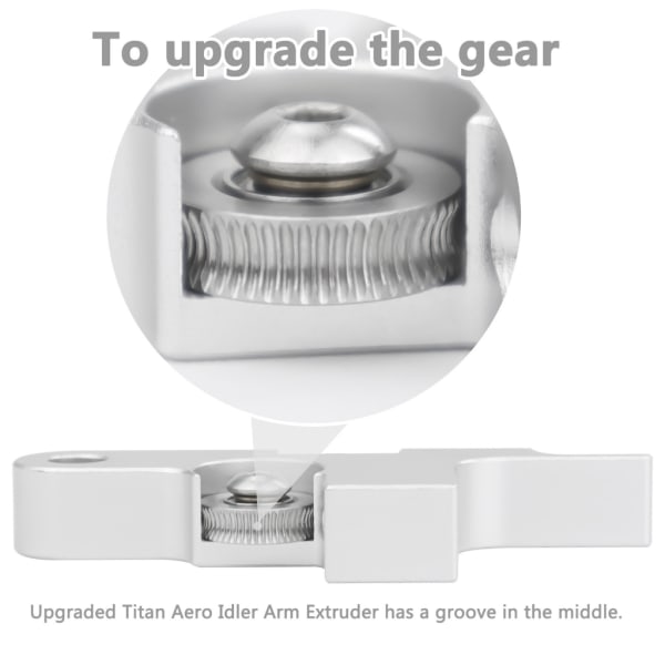 Extruder tomgångsarm och redskap med 66 tänder 1.7 för Prusai3 Ultimate SidewinderX1 Titan Extruder 3D-skrivare Extruder delar Silver