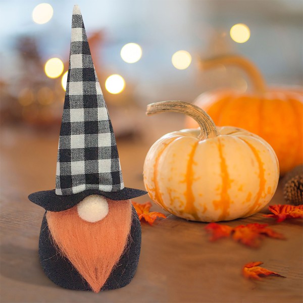 Halloween Gnome Handgjord Pläd Stripe Svensk Tomte Skandinavisk Gnomes Dekor null - E