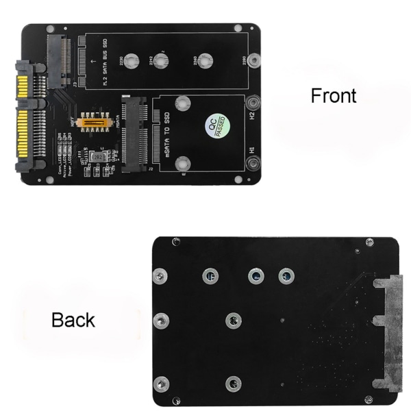 1 st NGFF(M2)mSATA till SATA3 2,5-tums adapterkonverteringskort med skruvar Skruvmejselkonverteringskort (inget SSD-kort) null - B