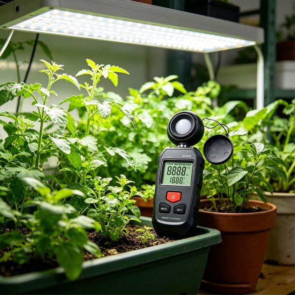 Illuminometer til lysmåling med LCD-display og temperaturaflæsning