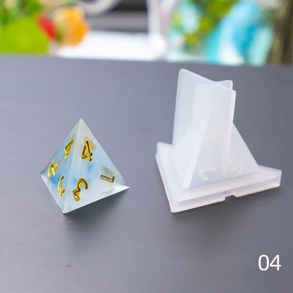 Resin Støbning Polyeder Spil Terningeforme Nummerforme til DIY Brætspil
