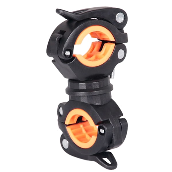 Cykel ficklampa fäste styrljus hållare fäste cykel montering fäste Black and orange