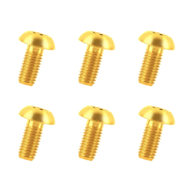 6 kappaletta M5x10mm pyörän levyjarru roottorin kiinnityspultit T25  MTB-pyörälle Gold