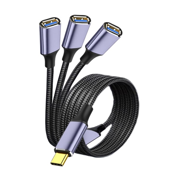 2/3 in 1 USB2.0 OTG Adapter Typ C Hane Plug To 2/3 USB 2.0 Hona OTG förlängningskabel HUB Datakabel Power null - one for two 120cm
