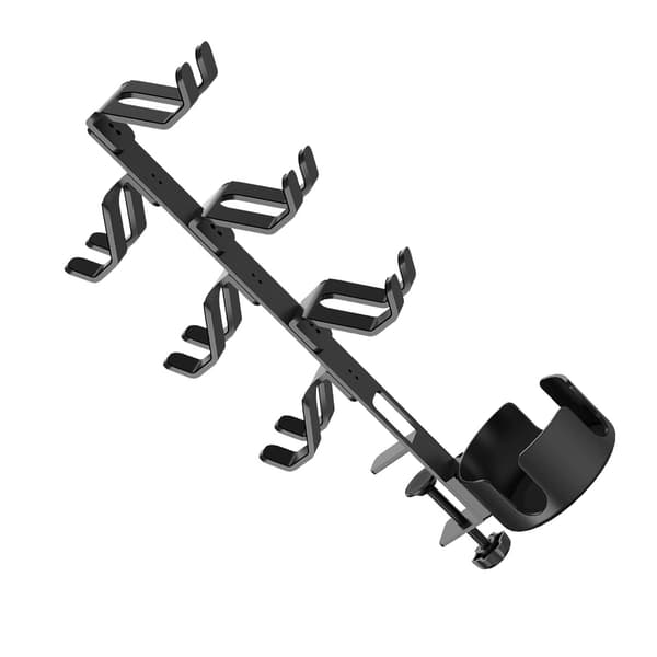 Triple Layer Skrivebordsmontering Gaming Gear Holder med Skridsikker Polstring til Spil