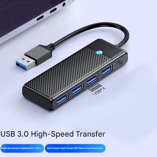 USB3.0 Utvidelseshuber med 4 porter for rask overføring for flere enheter