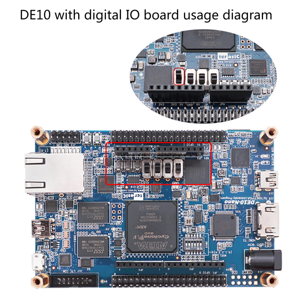 Terasic DE10-NanoAccessories FPGA IO Board Set HUB USB Extender för FPGA 3,5 mm Headset Port Replacement Board null - 1