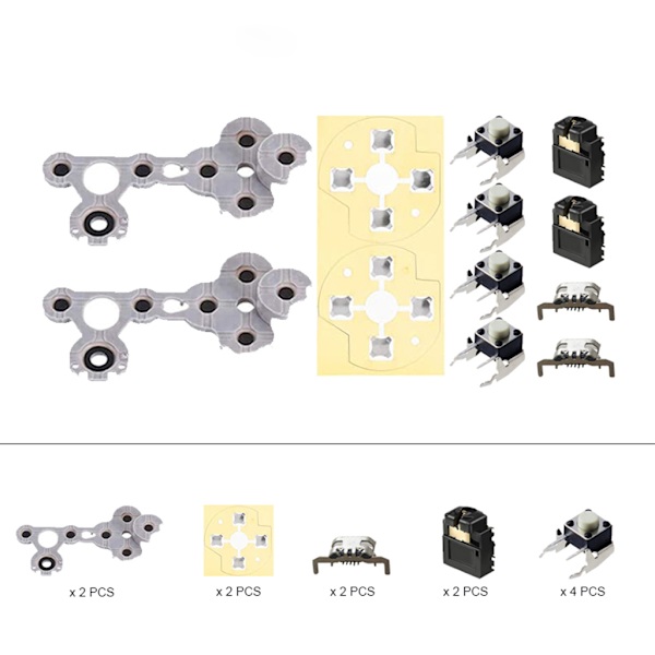 R L Bumper Trigger Button Tool Kit Ersättning 3D Analog Stick för XB One Slim
