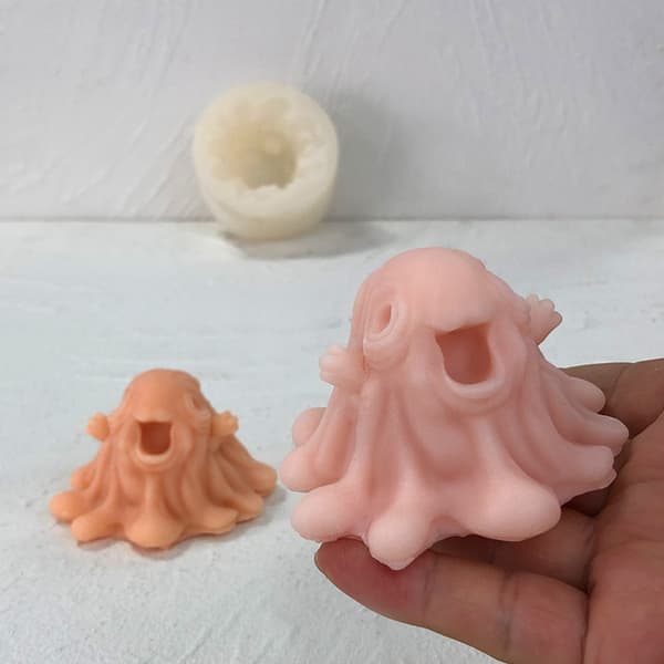 3D Spök-ljusformar Halloween Silikonformar Doftljus Gjutformar