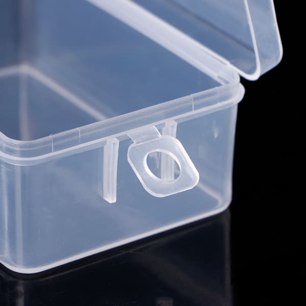 Rektangulär Förvaringslåda i Transparent Plast för Smycken, Pärlor och Organizer