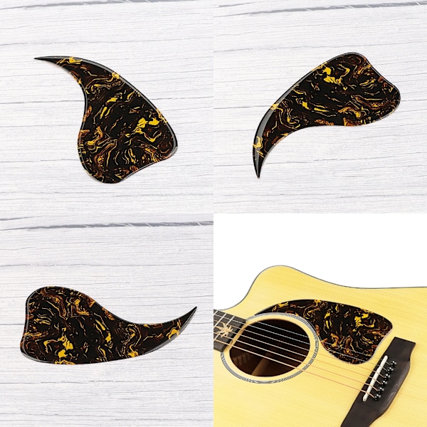 Plektrumskydd för gitarr, Folkgitarr Akustisk Gitarr Anti-Scratch Skyddsplatta