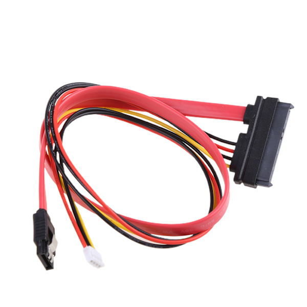 42 cm SATA forlængerkabel 7 + 15 22-pin han-til-hun-stik Seriel SATA 22-pin datastrømledning til 2,5" og 3,5" HDD