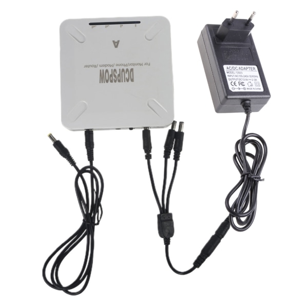 4-porter USB 5V 2A+12V 2A 13200mah Mini UPS avbruddsfri strømsystem for DVR, CCTV-kamera, rutermobil og mer