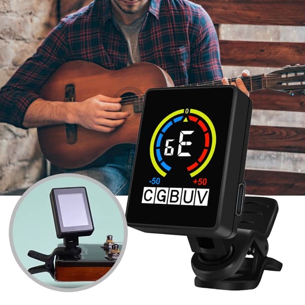 Guitarstemmere Clip On, Digital guitarstemmer med LCD-display til guitar, bas