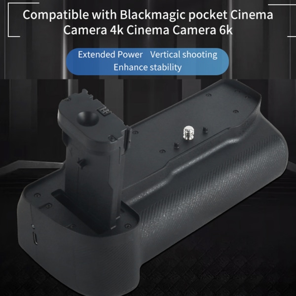 Professionellt vertikalt batterigreppshållarpaket för biokamera BMPCC 4K/6K BMPCC 4K 6K Blackmagic Cinema Camera