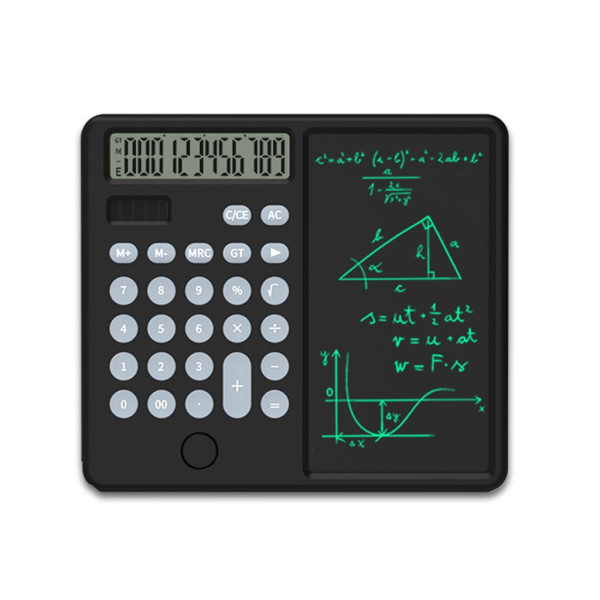 Elektronisk Memo Pad Lommeregner 12-cifret med LCD-beregnere Multifunktionel 6 tommer Digital Memo Learning Tegnebræt