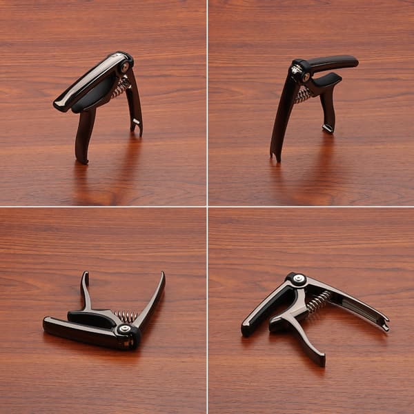 Snabbfäste 4 i 1 Gitarr Capo, Legering Gitarr Glidande Capo med Strängskärare