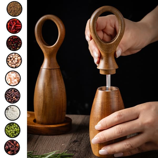 1 set/3 st Träkryddkvarn Salt- och pepparkvarn för vardagsmatlagning