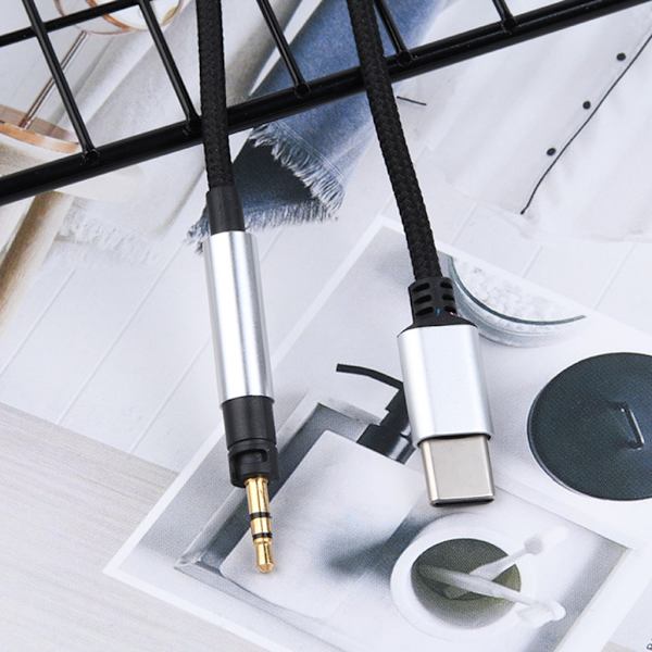 USB Type C 2,5 mm Vaihtokaapeli Jatkojohto Momentum/Momentum 2.0 Kuulokkeille Mikrofonilla