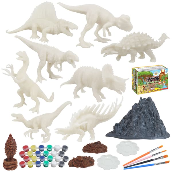 Maalaamaton dinosaurus DIY-piirustustarvikkeet luova piirustuspeli lapsille