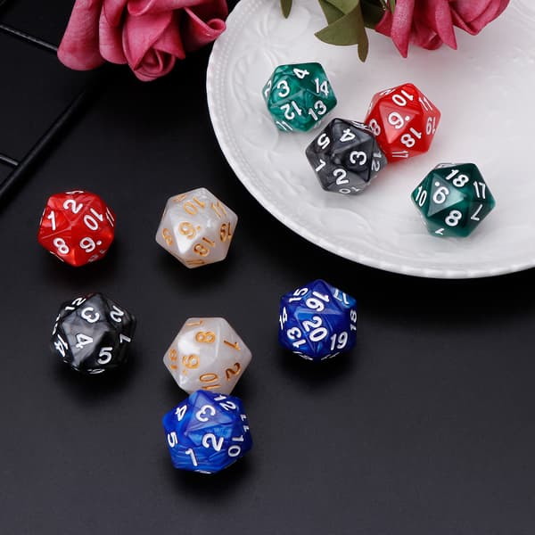 10 stk./sæt 20-sidet terning D20 polyhedriske terninger til RPG poly desktop bordspil