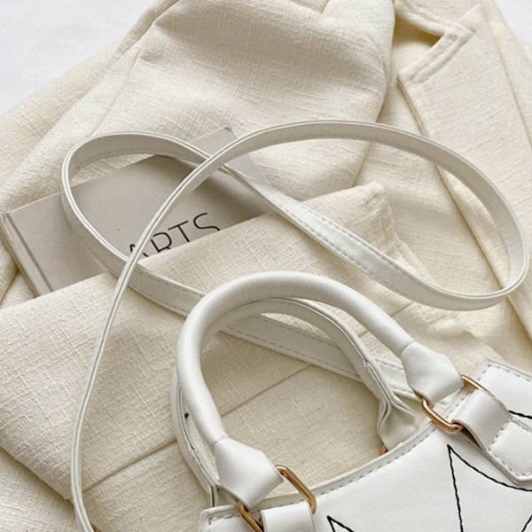 Fladdermusformad handväska Unik Crossbody-väska Handväska PU-läder axelväskor Khaki