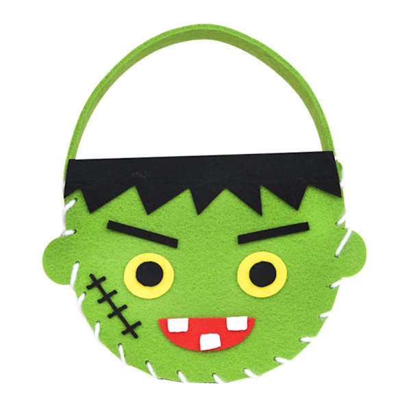Halloween karkkilaukku käsintehty laukku DIY askartelukäsilaukku kuitukangas karkkipussi D
