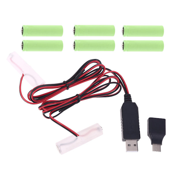 Batterieliminator USB power Byt 1-4st AA-batteri för Radio Elektrisk klocka LED Strip Light Calculator