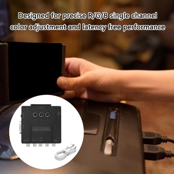 Effektiv RGBS SCART VGA til YPBPR Komponent Adapter Konsol Adapter til Gamere