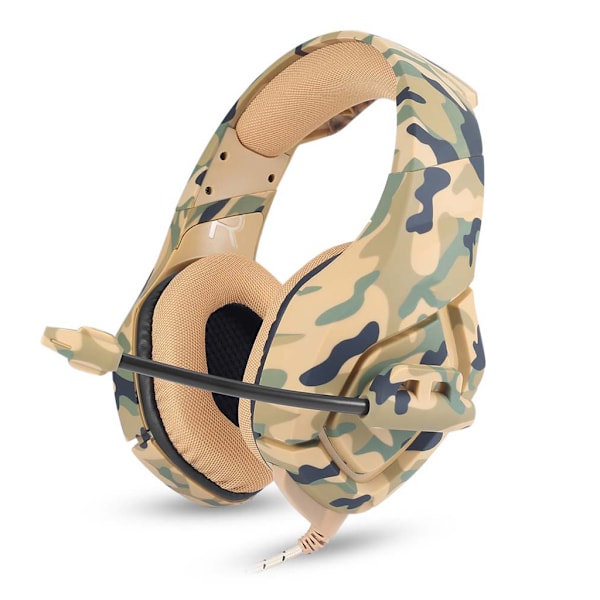 Universal Switch Gaming Headset Stereo langalliset korvakuulokkeet yhdellä näppäimellä mikrofonilla Mykistä naamiointi kuulokkeet