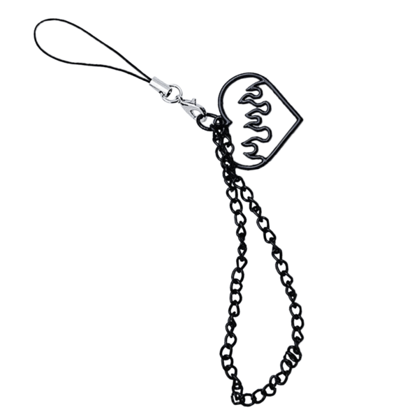 Goth Y2K telefon charme vedhæng Kawaii-nøglekæde til taske Sødt tilbehør Kvinder Guitarrem Lanyard Beaded nøglering vedhæng