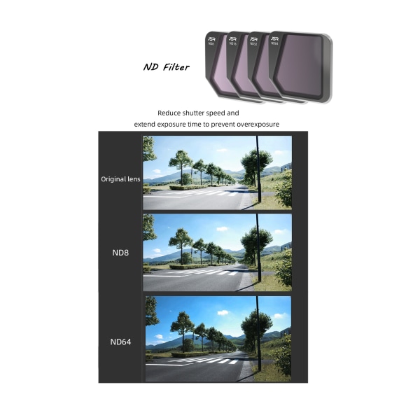 Linsfilter CPL/ND8 /ND16/ND32 neutral densitet polariserande linsfilter för Mavic 3 Action Camera Drone null - ND16
