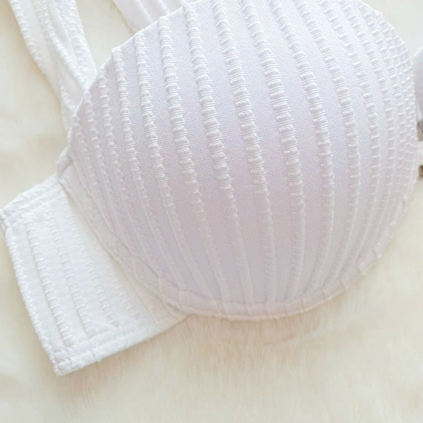 Kaksiosainen uimapuku Valkoinen bikinit Uimapuku White L