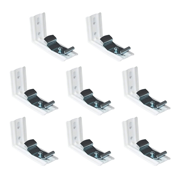 Set 4/8 kaihtimet verhokiskon asennuskiinnikkeet klipsiverhojen jatkokehys null - B