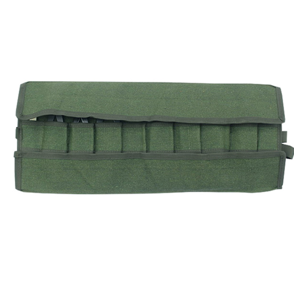 Canvas Trädgårdsverktyg Rullväska Bonsai Tool Roll Förvaringsväska Bärbar multifunktionell verktygspaket Rullväska 10 Roll Up