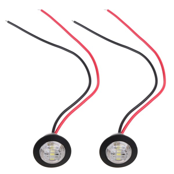 2X Mini valkoinen 3/4" pyöreä puoli