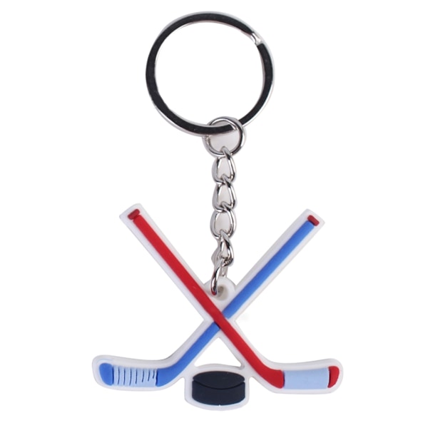Fashion Ishockey Nøglering Taske Charm Tegneserie Vinter Sport Vedhæng Nøglering 9