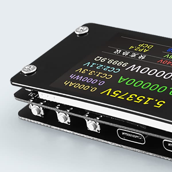 USB-strömmätare för snabbladdningsanalys USB-multimeter USB C-strömmätare