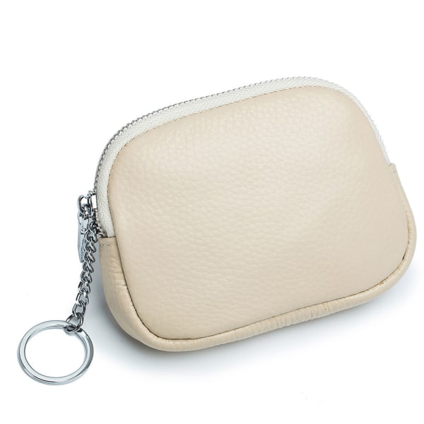 Ny Kvinnlig Läderplånbok Dragkedja Ficka Kreditkortshållare Lady Mini Purse Keyring Handväska Black